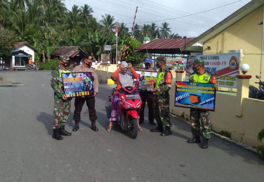 Sinergi Kodim 1002/Barabai Laksanakan PPKM Bersama Satgas Covid-19 HST